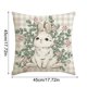 thumbnail image 2 of Tirar Almohada Insertos 18 X 18 Pascua Almohada Cubierta Conejos Flores Huevos Verde Impreso de un Lado, Cepillado Caso de Tela para Sofá, Silla Y Verde Tirar Almohada Cubiertas, 2 of 5