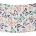 thumbnail image 2 of Spring Colored Butterflies Tapestry Wall Hanging Tapestries Happy Colorful Hippie Psychedelic Art Polyester Carpet Wall Decorative for Living Room Bedroom 60x51inch, 2 of 7