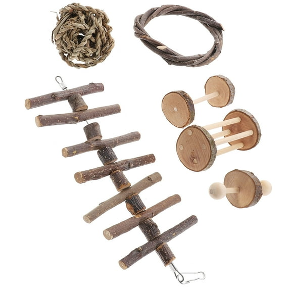 6 Pcs Rabbit Guinea Pig Toys Teeth Chewable Tablets Hamster Snacks Natural Hamster Toys Bunny Chew Toys