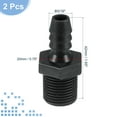 thumbnail image 3 of Uxcell 5/16" Barb OD 3/8NPT Male Thread Plastic Hose Fitting Hex Adapter Black 2 Count, 3 of 5