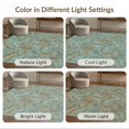 thumbnail image 7 of ODIKA 8'x10' Washable Area Rug Non-Shedding, Easy Care, Turquoise Flowing Veined Featuring Interlocking Ripples Orange for King Size Bedroom Under Bed, Master Suite, 7 of 7