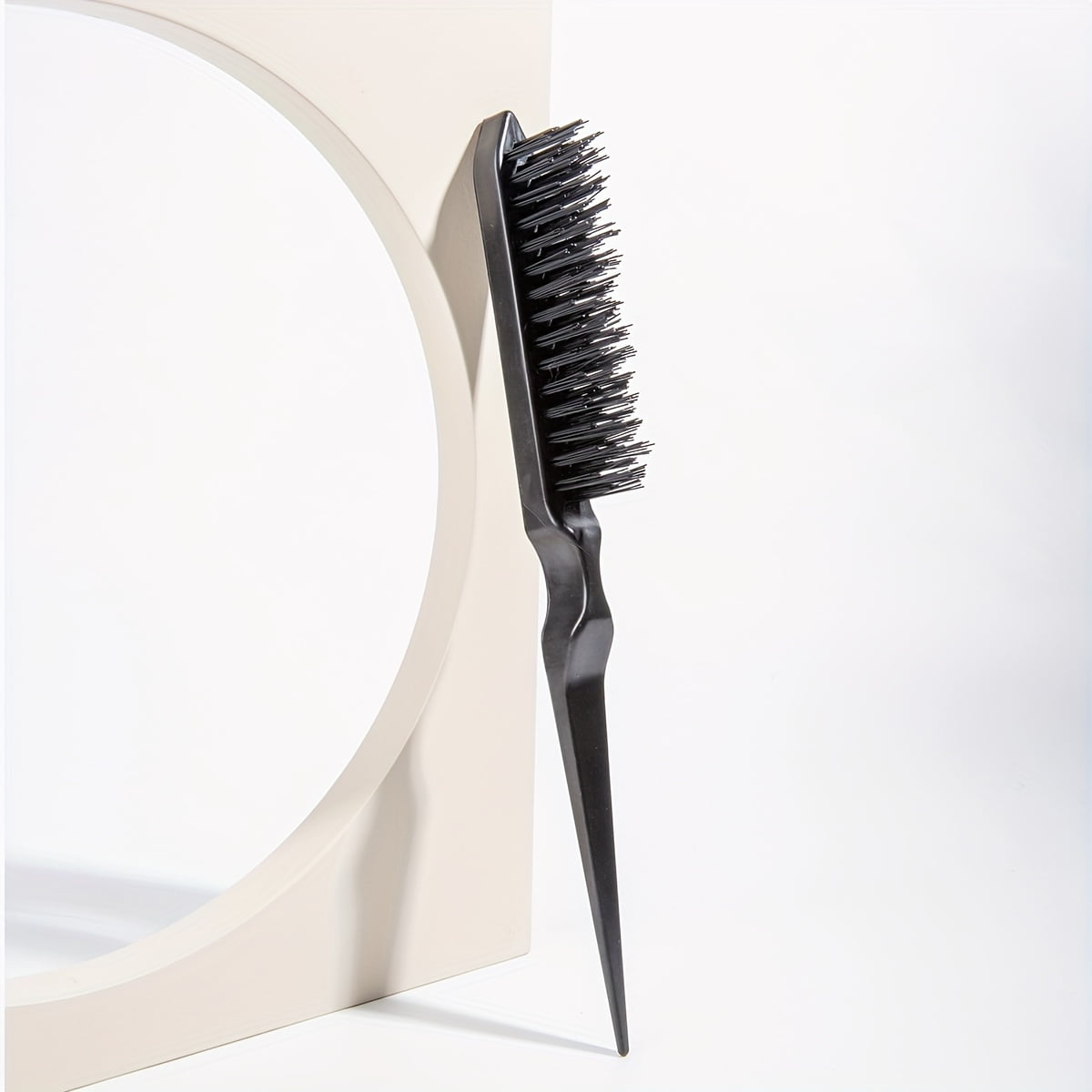 Teasing Hair Brush Plastic Rat‑Tail Hair Comb Back‑Combing Styling Brush for Hair Salon & Daily Hairstyle