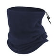 thumbnail image 2 of TOPTIE Unisex Warm Fleece Neck Gaiter - Soft & Stretchy Face Mask, Multifunctional Tube for Running, Cycling, Everyday Use-Navy Blue, 2 of 7