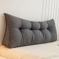 thumbnail image 1 of Cojín de cama beige Cojín de cama nórdico Tatami Triángulo Bolsa suave Respaldo grande Doble anticolisión, 1 of 6