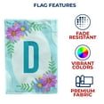 thumbnail image 5 of America Forever Spring Monogram Garden Flag Letter D 12.5 x 18 inches Double Sided Vertical Outdoor, Yard, Lawn, Pink and Blue Flowers, Cosmos, Leaves, Summer Flower Garden Flag, 5 of 5