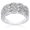 Silver, variant on Unisex Rhombus Ring Cross Braided Alloy Electroplated Diamond Encrusted Design Ring Elegant Everyday Accessory