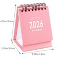 thumbnail image 3 of Home Decor, Mini Desk Calendar 2026 Small Desktop Calendar Mini Daily Schedule Thick Paper Binding With Stickers For Home Office School, Women Gifts, 3 of 7