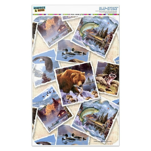 Rockies Mountain Life Fishing Bear Eagle Pattern Home Business Office Sign