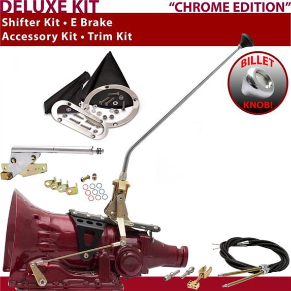 American Shifter AOD Shifter Kit Chrome 23 in. E Brake Cable Trim Kit for F403C