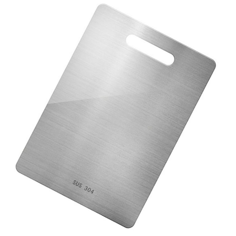 Khooming Double Sided 304 Stainless Steel Cutting Board with Self