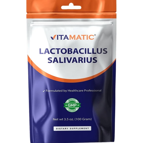 Vitamatic Lactobacillus Salivarius Probiotic Powder - Digestive Support - 100 Gram (3.5 OZ) - 100 Servings