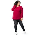 thumbnail image 2 of Terra & Sky Women's Plus Size Fleece Sweatshirt, Available in 1,2, and 3- Packs, Size 0X-4X, 2 of 12