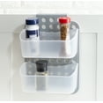thumbnail image 2 of Home Basics Adjustable Over the Cabinet Plastic Organizer, Clear and Grey, 2 of 8