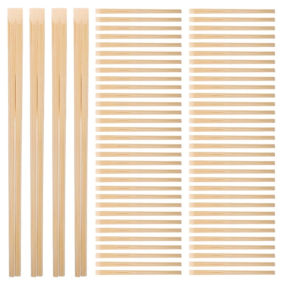 100 pares de palillos de bambú desechables: palillos de bambú antiastillas de 24 cm, suaves y ligeros, ideales para llevar, restaurantes, sushi, catering, almuerzos de oficina y picnics.