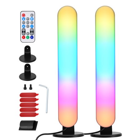 

MATHOWAL Smart Desk Lamp 2 Pack with WiFi APP Control Compatible with Alexa and Google Adjustable White and RGB Colors Music Sync USB Bedside Lamp-Perfect for Bedroom Gaming and Home Office Lighting