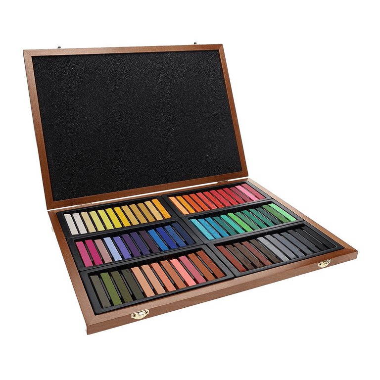 Pro Art Artist Pastels Square, Assorted, Wood Box, 72pc, Soft