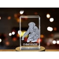 thumbnail image 2 of Captivating 3D Engraved Crystal of a Playful Chimpanzee - Perfect for Animal Lovers and Nature Enthusiasts, 2 of 6