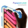 thumbnail image 3 of for iPad mini 6th Gen 8.3" 2021, Heavy Duty Shockproof Protective Case with PET Screen Protector, Stylus Holder, Stand and Hand/Shoulder Strap 3 Layer Multi-Functional Cover, Blue, 3 of 10