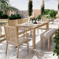 thumbnail image 5 of May in Color Aluminum 6 Pieces Patio Dining Sets, Outdoor Dining Table with 4 Chairs and Bench, Outdoor Patio Dining Furniture Set with Removable Cushion for Lawn, Garden, Backyard, Brown, 5 of 9