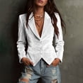 thumbnail image 2 of Velvet Blazer Women Long Sleeve Lapel Neck Button Down Blazers Jakcets for Dressy, 2 of 8