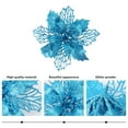 thumbnail image 5 of Gymnture 12Pcs Christmas Poinsettia Flower Ornaments for Wreaths - Lake Blue, 5 of 10