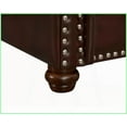 thumbnail image 6 of Burgundy Faux Leather Single Seat Accent Chair with Solid Wood Legs, Sturdy Frame & Removable Back Cushion for Living Room, 6 of 7