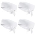 thumbnail image 1 of Diadema blanca con lazo para la cabeza que absorbe el sudor, diademas para tenis, banda para el sudor de secado rápido para hombres y mujeres, envolturas para la cabeza de Karate Ninja, baloncesto, co, 1 of 5