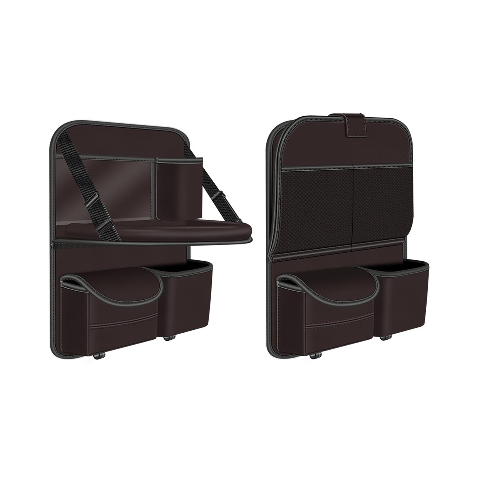 jiaping Car Backseat Organizer Automotive Accessories with Foldable Table Tray Road Trip Brown