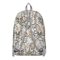 thumbnail image 3 of Unisex Zipper Boho Backpack, Bohemian Chic Print Bag with Front Pocket, Lightweight Rucksack for School University Work Commute, Great Gift, 3 of 5