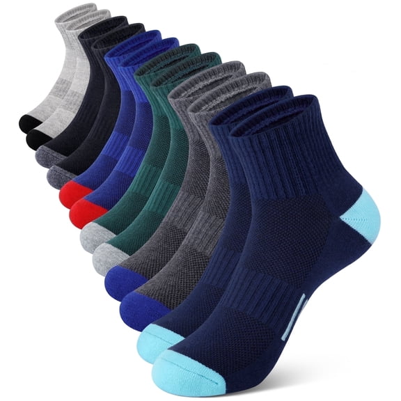 Loritta Womens Ankle Socks, Athletic Running Sports Cushioned Breathable Socks 6 Pairs, Size 6-8