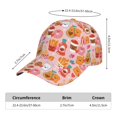 thumbnail image 2 of Balery Funny Food Gorra de béisbol de tamaño ajustable para correr, entrenar y actividades al aire libre. Gorra de papá para todas las estaciones., 2 of 6