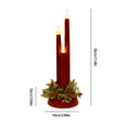 thumbnail image 3 of Candle Holder Christmas Simulation Candle Ornaments Christmas Desktop Decoration Candlestick Nightlight Furnishings Christmas Candlestick Holder, 3 of 6