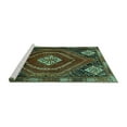thumbnail image 2 of Ahgly Company Machine Washable Indoor Rectangle Persian Turquoise Blue Traditional Area Rugs, 5' x 7', 2 of 4