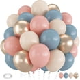 thumbnail image 1 of Juego de 35 Globos para Fiesta de Revelación de Género, 12 Pulgadas, en Azul Polvoriento y Rosa, para Celebraciones con Temática ., 1 of 5