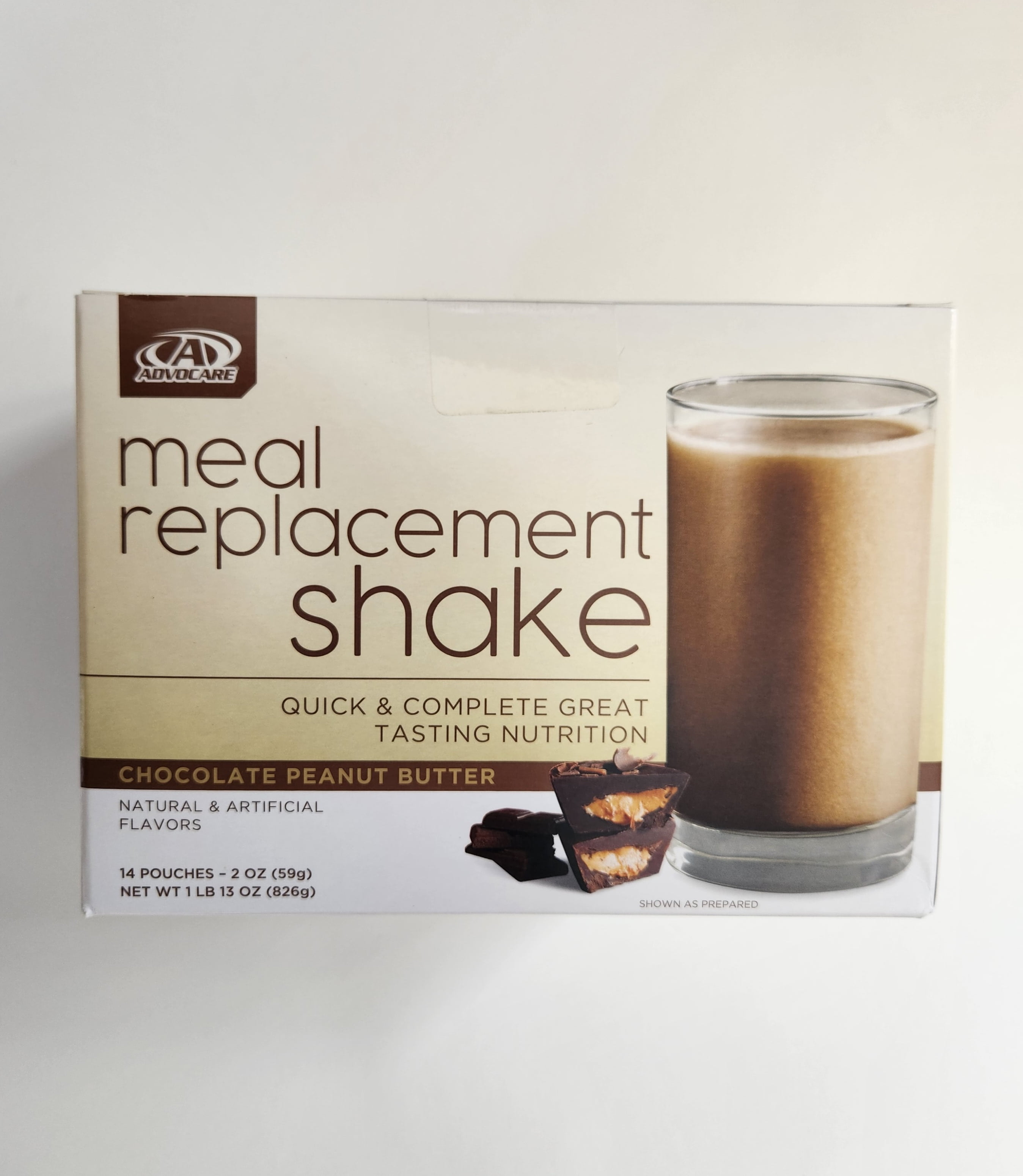 Advocare Meal Replacement Shake, Chocolate Peanut Butter, Box of 14