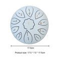 thumbnail image 4 of Tongue Drum Instrumento Percusión Tambor Acolchada Tambor Mano (Blanco), 4 of 9