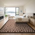 thumbnail image 3 of ODIKA Leopard Spotted Artwork Blush Chocolate Brown Border Contemporary for Great Room, Indoor Open Concept, Large Living Low Profile Flatwoven, 3 of 7