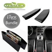 Black Car Seat Side Pocket Organizer - Car Caddy - Loose Change, Phone, Wallet Holder and More!