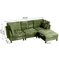 thumbnail image 3 of Jarenie Comfortable 4-Seat Convertible Sectional Sofas with Storage, Ideal for Small Space Apartments, 3 of 8