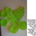 thumbnail image 5 of Worallymy 11pcs/set Measuring Cups Graduated Kitchen Measuring Tools Plastic Household Meaurement Spoons, Green, 5 of 8