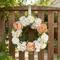 thumbnail image 6 of 16.54 Inch Artificial Daisy Wreath with Lavender Accents Rustic Floral Wreath for Front Door Wall Decor Spring Summer Home Wedding Farmhouse Decor, 6 of 6