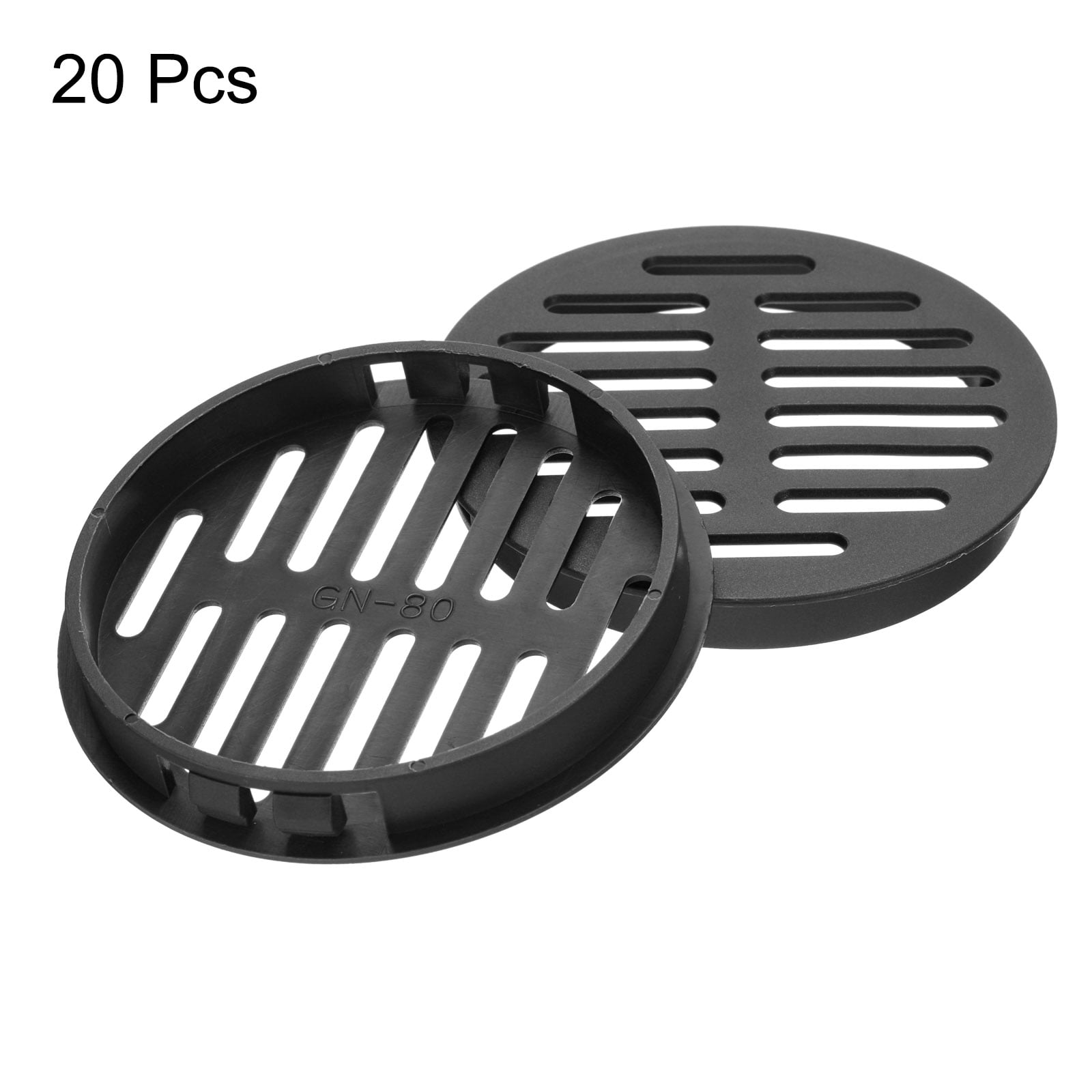 Uxcell 20Pcs 80mm/3.1in Air Vents Circular Soffit Vents, Black Soffit Vent Cover