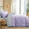 thumbnail image 5 of RUIKASI 5 Pieces Lavender/Light Grey Twin Bed Comforter Set with Sheets - Bed in a Bag with Comforter and All Season Sheets, Pillowcases, 5 of 8