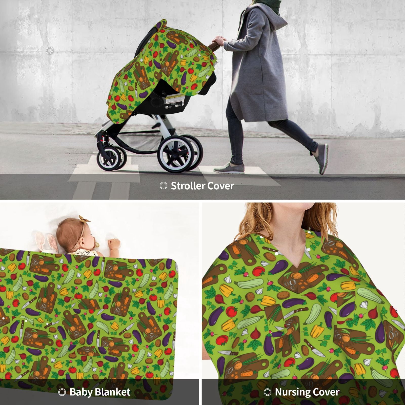 Car Seat Cover Baby - carrot eggplant Breathable Infant Car Seat Cover for Baby Carseat, Lightweight Comfort Baby Essentials Must Haves Newborn Stuff for Girl Boy