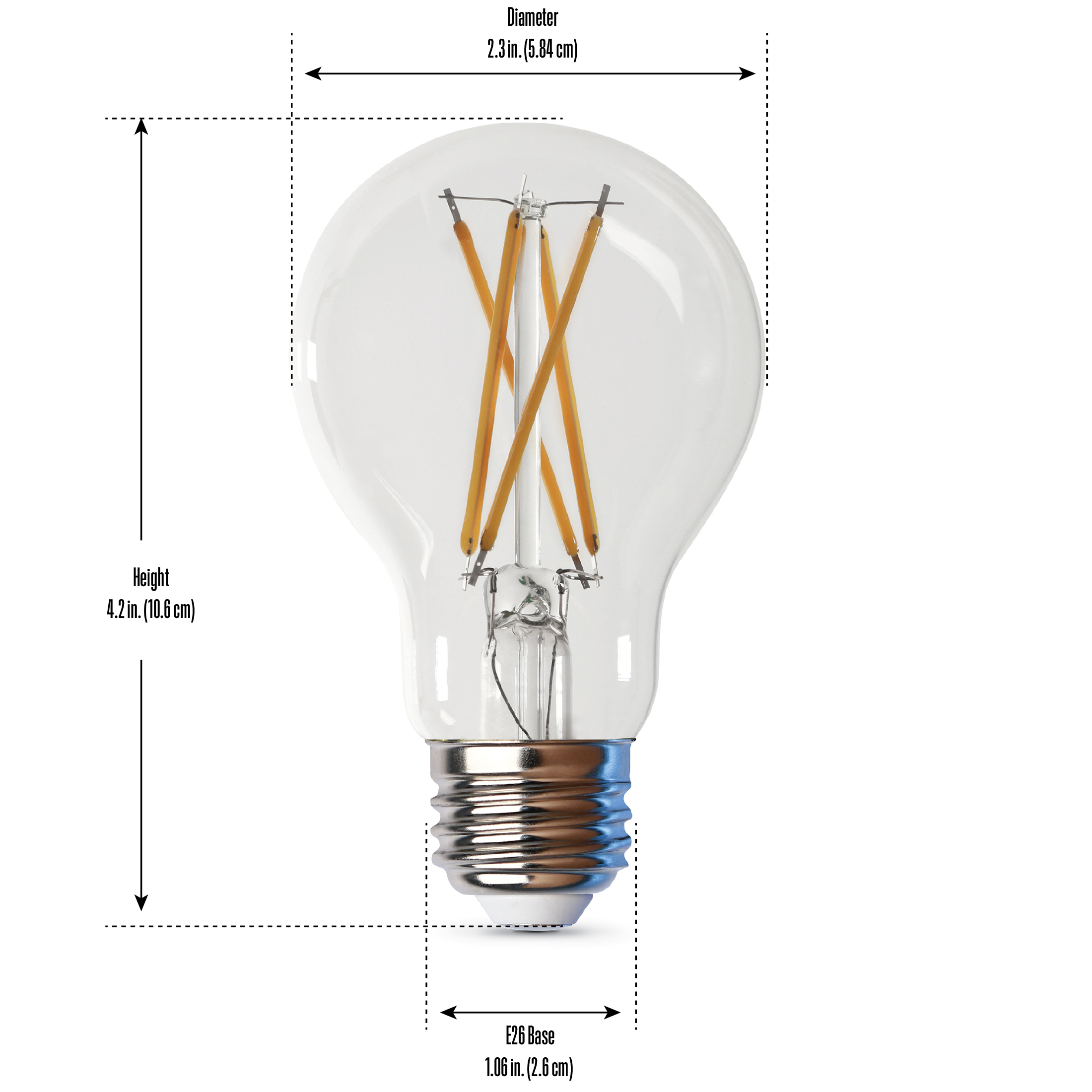 Feit Electric Intellibulb LED 8.8W (60W Eq) Daylight Dusk to Dawn Light Bulb, A19, E26 Med Base, Dim - image 5 of 7