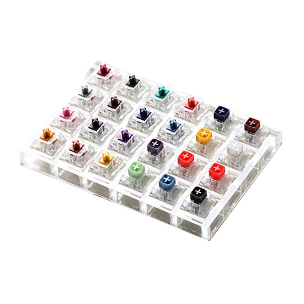 Cherry MX Switch Tester Switch Sampler Mechanical Keyboards Kailh Box 24-Key Switch Testing Tool, with acrylic base