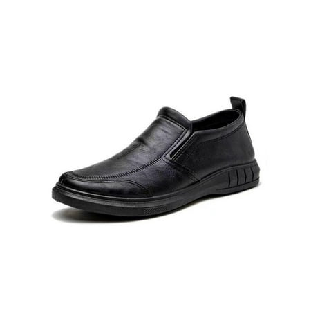 

Bellella Men Dress Shoes Slip-ons Leather Shoe Business Flats Non-Slip Loafers Wedding Formal Black 8.5