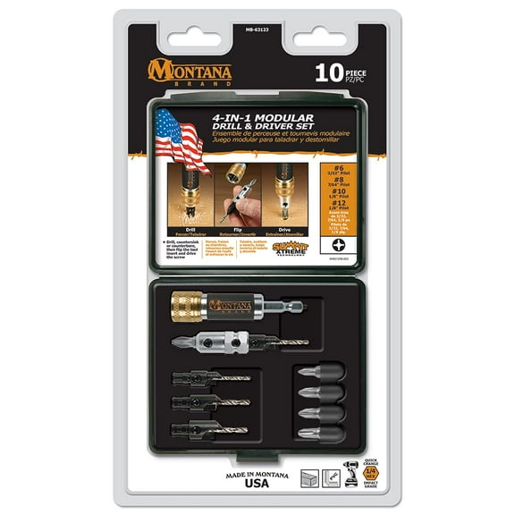 Montana Brand MB-63123 10 Piece Modular Drill & Drive Set