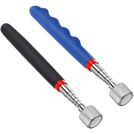 

20 lbs Magnetic Telescoping Pick Up Tool for Small Metal Tools Extends from 7 to 30 inches / 185-720mm (Black+Blue（15LB))