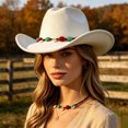 thumbnail image 2 of Sun Hats for Women Wide Brim Cowboy Hat Western Jazz Style Autumn Winter Hats, 2 of 5